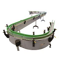 Vacuum conveyor chainslat chaincurved