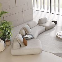 Modular sofa CURVEsemicircularcontemporaryfabric