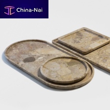 Marble serving tray ROUND TRAY KUNIS BRESCIAfor hotel roomsfor restaurantfor hotel