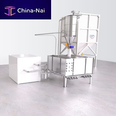 Flour cooling system fluidized bed
