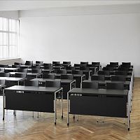 Contemporary table 6 SERIESaluminummetal baserectangular