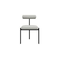 Contemporary chair Caillouindoorfabricmetal base