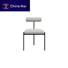 Contemporary chair Caillouindoorfabricmetal base