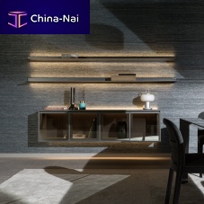 Contemporary living room wall unit PASS-WORD EVOLUTION lacquered woodcedarmarble