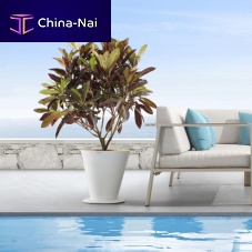 Aluminum plant pot ICOOteakconicalhome