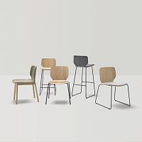 Contemporary chair NIMindoorsteelleather