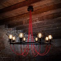 Contemporary chandelier QUEEN CAGEiron