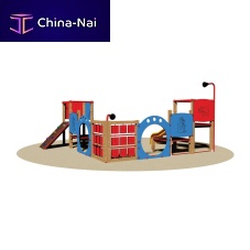 Playground structure FORTEZZAgalvanised steelwoodenfiberglass