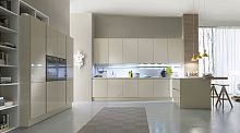 Contemporary kitchen SYSTEM COLLECTIONwoodenhandlelesslacquered