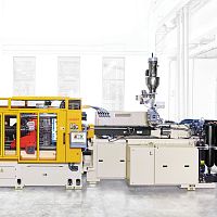 Horizontal injection molding machine HyCAP4hydraulicfor rapid production cycles