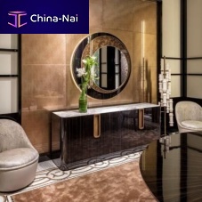 Contemporary sideboard FLUXUS woodenchromeglass