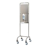 Hygiene station on casters HYGMOBILwith hand sanitizer holder