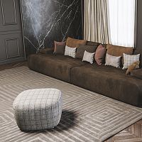 Contemporary pouf Drumvelvetsquareliving room