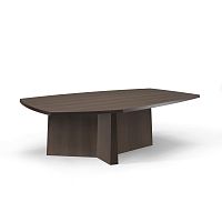 Contemporary dining table CONVERSEoakwood veneeroak base