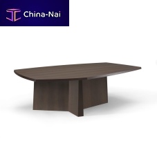 Contemporary dining table CONVERSEoakwood veneeroak base