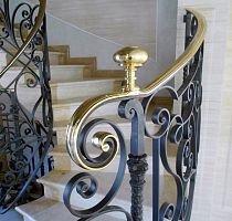 Wrought iron railing PROVANCEwith barsindoorfor stair