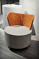 Original design armchair GLYPHOwoodencentral base