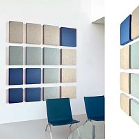 Wall-mounted acoustic panel KIEZELfeltwoolPET