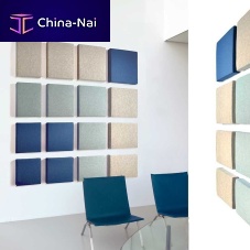 Wall-mounted acoustic panel KIEZELfeltwoolPET