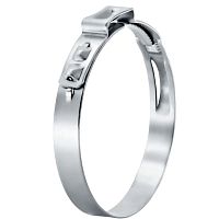 Stainless steel hose clamp ToothLock® 293adjustable ear typesmoothself-anchoring