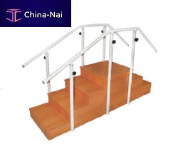 Straight rehabilitation staircase FZYOSTEP 1000with 2 handrails