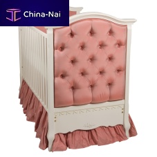 Traditional baby bed BORDEAUX upholsteredcustomfabric
