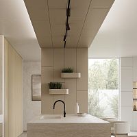 Painted aluminum suspended ceiling LOOKUPpanelfor living roomsfor wall