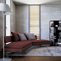 Semicircular sofa Arnecontemporaryfabricleather