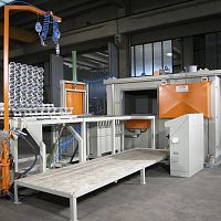 Single station roto-molding machine PRM 900 BOXfor elastomersautomatic