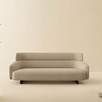 Contemporary sofa ARESfabricleatherbeige