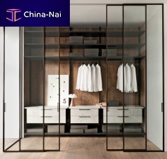 Interior walk-in closet door PRIMA anodized aluminumslidingcontemporary