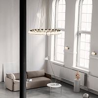 Contemporary chandelier 2109opalescent glasssteelcommercial