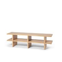 Contemporary bench Konaoakwithout armrestswith storage compartment