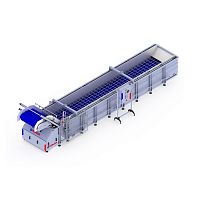Immersion thawing machine for fishin-linefor the food industry