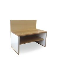 Contemporary bench ATLANTISoakwith backrestcontract