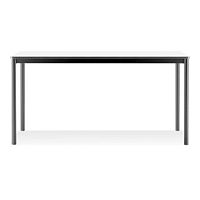 Contemporary table ZETAwoodenchromed metal baserectangular