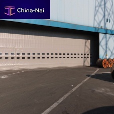 Fold-up industrial door SAILDOOR®galvanised steelPVCwind-proof