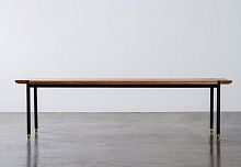 Contemporary bench STACKING oaksteel