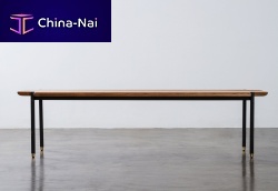 Contemporary bench STACKING oaksteel