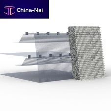 Protection gabion Fortrac GABIONexteriorfor deckwall