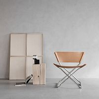 Contemporary chair 801indoorleathermetal base