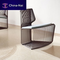Contemporary chair Pantonova Concaveindoorstainless steelpowder-coated steel