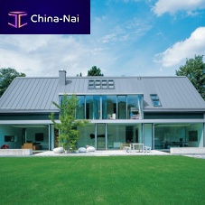 Rounded roofing panel ANGLEDzincmetal lookstanding seam