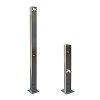 Pool outdoor shower ATLANTICwalk-inwith foot washerstainless steel