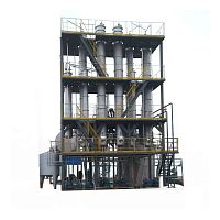 Vacuum evaporator falling filmforced circulationthin-film