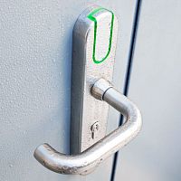 Door handle CES OMEGA FLEXmetalcontemporarywith electric lock