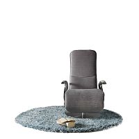 Modern armchair MILAleatherfabricelectric