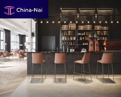 Contemporary bar chair CHIC HOCKERindoorfabricmetal