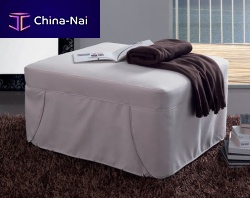 Contemporary pouf fabricbed