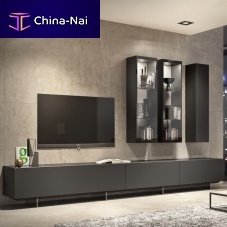 Contemporary TV cabinet ALEAlacquered woodaluminumwhite